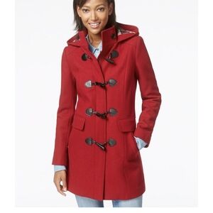 Red Tommy Hilfiger Wool Coat